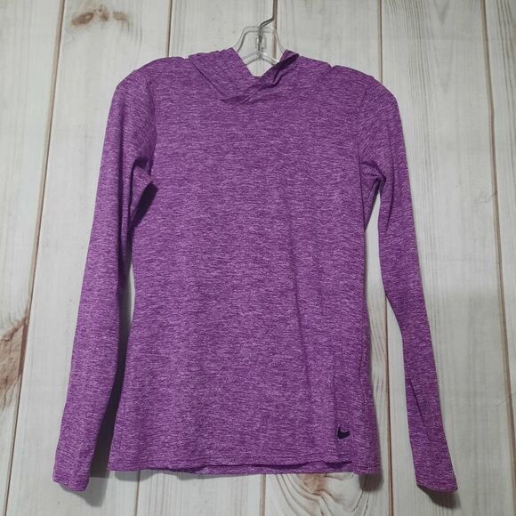 Nike‎ Purple Pullover Long Sleeve Hoodie Athletic Activewear Top - Picture 1 of 5